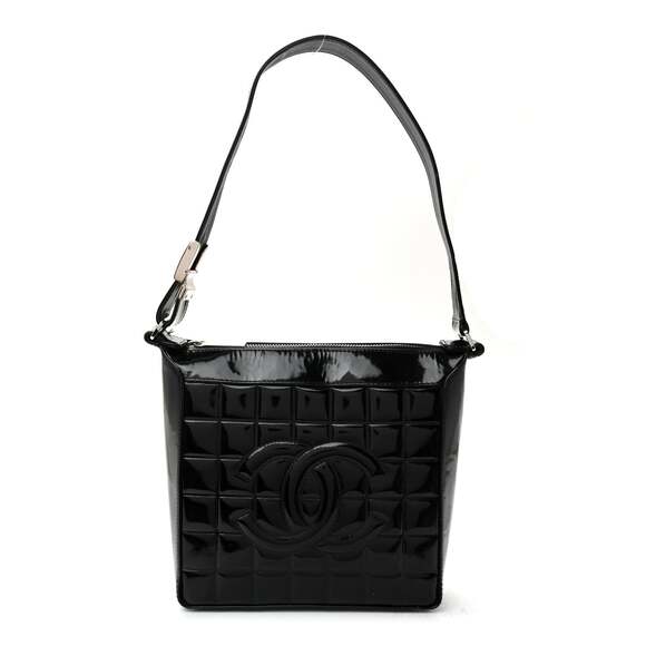 Chanel Tops - Chanel Patent Quilted Small Chocolate #239947C15B